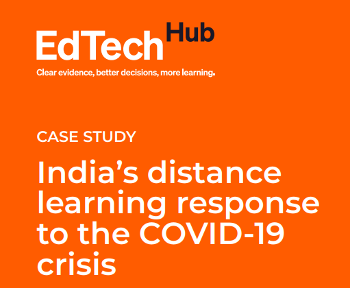 This study aims to gain a deeper understanding of India‘s education responses to the COVID-19 school closures and the role played by educational technology (EdTech) within this. We focus on primary and lower-secondary schooling in government schools, which covers 101 million enrolled students — or 40% of the total enrolled students in India. As there has been no unified national educational response, we have studied the actions taken by seven states: the National Capital Territory of Delhi, Gujarat, Himachal Pradesh (HP), Kerala, Meghalaya, Rajasthan and Uttar Pradesh (UP).