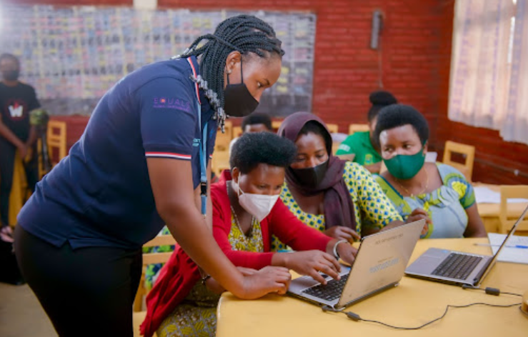 In partnership with the World Bank’s Digital Development Partnership (DDP), EQUALS’ Access Coalition and the GSMA, DOT Rwanda implemented the Digital Skills for Business (DS4B), through a pilot project targeting women entrepreneurs in 7 communities, to boost their ICT knowledge, identify and leverage growing digital ecosystems, and integrate new digital tools to improve their business outcomes.