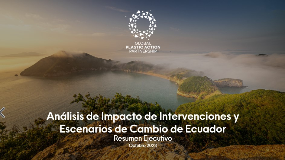 This executive summary of the report presents the findings of an assessment conducted on the baseline of the country's plastic ecosystem and explores potential future scenarios. Stakeholders from diverse sectors, such as government, industry, the private sector, grassroots recyclers, academia, and civil society organizations, actively participated in this comprehensive analysis, spearheaded by a team of experts.&nbsp;The official presentation of this report took place at the Ministry of Foreign Affairs in Ecuador in October 2023.&nbsp;