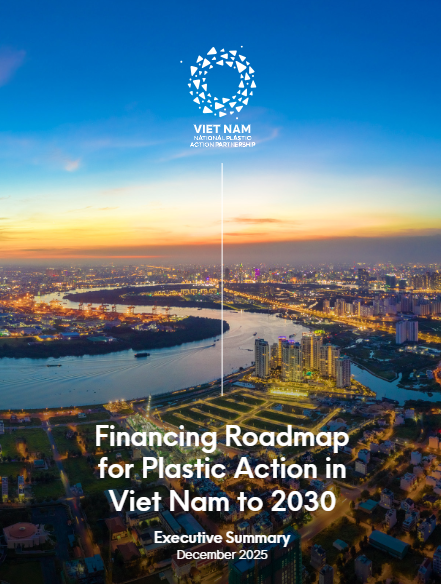 The Viet Nam Financing Roadmap for Plastic Action assesses the country’s financing landscape across the plastic value chain, estimating the investment required to achieve national targets for reducing plastic pollution by 2030. Building on the Viet Nam Plastic Action Assessment and Roadmap Considerations, this roadmap uses a system-change approach. The analysis quantifies financing needs and gaps across upstream and downstream interventions and sets out priority financing mechanisms, policy levers, and investment pathways to mobilize capital for a circular plastics economy.