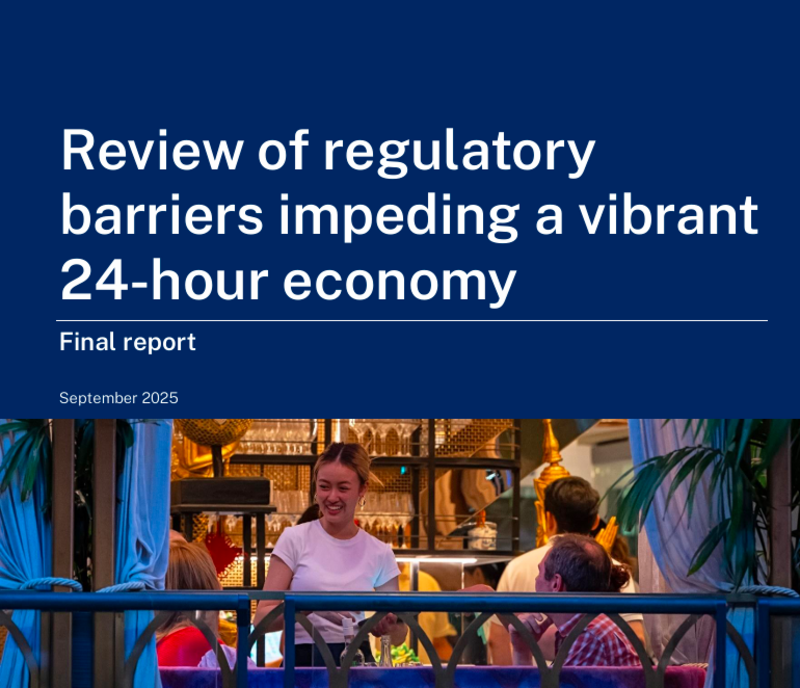The NSW Productivity and Equality Commission has identified regulatory barriers that increase cost or complexity for businesses and constrain productivity and economic growth in the NTE.. The review provides evidence-based recommendations to remove or reduce those barriers.