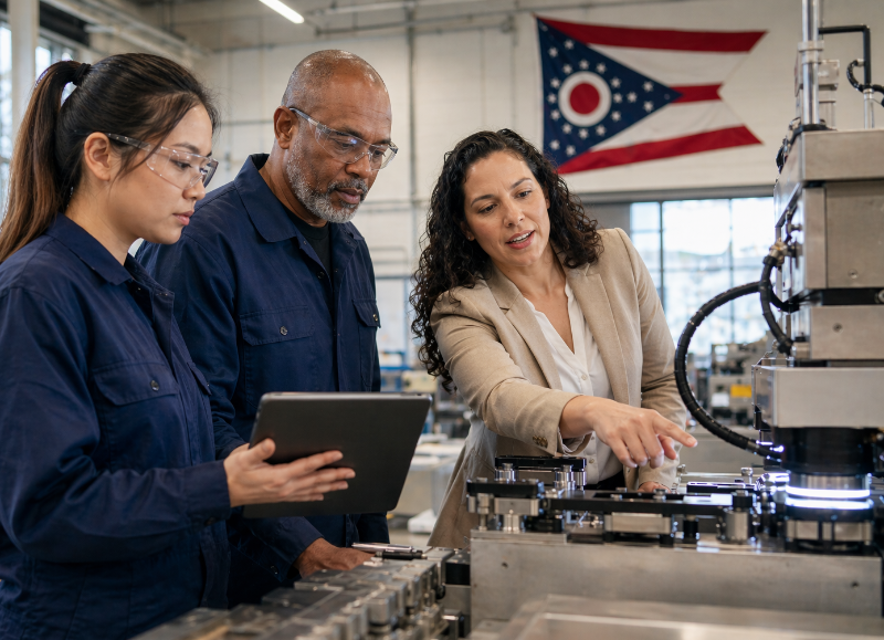 Context: Ohio is one of the nation’s manufacturing leaders, employing more than 680,000 workers and generating nearly one fifth of the state’s gross domestic product. In recent years, Ohio has also experienced an unprecedented surge in domestic manufacturing investment across sectors such as semiconductors, automotive, aerospace and defense, energy and bioscience. These investments are projected to drive more than 35,000 additional manufacturing job openings by 2037, with the majority concentrated in technician and operator roles.These conditions created a clear business problem, a gap between talent demand and supply. The Ohio Manufacturing Talent Partnership was formed to address this challenge by uniting industry, state agencies, education providers, workforce organizations and economic development partners around a shared, scalable workforce strategy.&nbsp;Partnership Approach and Model Design: The Ohio Manufacturing Talent Partnership was established as the implementation vision for Ohio’s Manufacturing Workforce Blueprint. Rather than creating new systems from scratch, the partnership was intentionally designed to align and accelerate existing assets and initiatives across the state.&nbsp;At its core, the partnership is industry-led, statewide in scope, with regional execution. The Ohio Manufacturers’ Association serves as the primary convener, ensuring that manufacturers drive priorities and define workforce needs. Seven regional hubs, each led by an OMA-endorsed Industry Sector Partnership, coordinate local implementation and bring together manufacturers, community colleges, career centers, workforce development boards, community-based organizations and economic development partners. Statewide strategic alignment with JobsOhio, Ohio’s economic corporation and its regional network partners, drives additional expertise, market insights and industry connections. Education partners convened by Ohio TechNet bring the best of Ohio’s manufacturing and engineering education to the table, driving industry-curriculum alignment across the state. State partners like the Ohio Department of Job and Family Services, the Ohio Department of Education and Workforce and the Ohio Department of Higher Education bring system coordination and interconnection around industry and workers’ needs. The partnership is guided by five strategic pillars drawn from the Blueprint:Connecting workforce systems and priorities to improve coordination across agencies, regions and programmes.Growing career awareness and interest in manufacturing through aligned messaging and statewide campaigns.Broadening the manufacturing talent pool by expanding access for untapped populations and reducing barriers to entry and completion.Aligning and scaling education and training by standardizing competencies, increasing capacity and improving credit transfer.Expanding innovative earn and learn models that provide paid, work-based pathways into manufacturing careers.&nbsp;Several foundational assets support this approach. The Ohio Manufacturing Competency Model provides a shared, open-source definition of the skills required for high demand operator and technician roles. Ohio’s long-standing Industry Sector Partnership network enables sustained employer engagement at the regional level. Programmes and partners such as WorkAdvance, TechCred, the Ohio Association of Community Colleges and Apprentice Ohio, provide funding, implementation support and training infrastructure that can be aligned rather than duplicated.&nbsp;Results and Early Outcomes: Since its formation and, as of April 1 2026, the Ohio Manufacturing Talent Partnership has demonstrated tangible progress toward statewide workforce alignment. More than 70 organizations across industry, workforce, education, economic development and state government are actively engaged. Training programs supported or advised through partnership-aligned efforts have served more than 1,575 participants. Over $16 million in federal workforce funding and more than $8 million in state training investments have been secured and directed toward manufacturing-aligned initiatives.&nbsp;Beyond quantitative outcomes, the partnership has produced structural results that position Ohio for long-term success. The Manufacturing Workforce Activation Team and statewide working groups provide ongoing governance and coordination. Regional hubs now operate with common frameworks, shared language, and clearer roles. Educators and employers increasingly align curricula, equipment investments and credentials to the competency model, accelerating talent readiness.&nbsp;Design Principles for Replication: The Ohio Manufacturing Talent Partnership offers several design principles that translate to other states and regions seeking to build durable public private workforce partnerships:First, industry leadership is essential. Employers must define skill needs and remain continuously engaged, not consulted episodically. Second, leverage existing infrastructure before creating new programmes. Ohio built scale by aligning institutions, partnerships, and funding streams that already existed. Third, balance statewide strategy with regional execution. Local intermediaries are critical for trust, customization and sustained participation. Fourth, adopt a shared competency framework and talent demand definition to anchor alignment across education, workforce and industry. Finally, invest in governance and activation capacity. A partnership requires dedicated structures to manage coordination, measure progress and sustain momentum over time.Together, these principles demonstrate how the Ohio Manufacturing Talent Partnership functions not as a one-time initiative, but as a replicable, industry led public private model for solving workforce challenges at scale.
