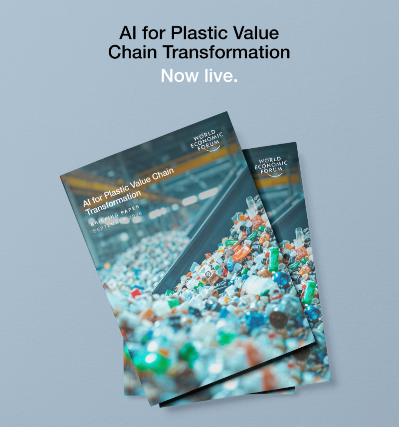Plastic production has grown to more than 460 million tonnes a year, expanding nearly 40% faster than the global economy, yet less than 9% is ultimately recycled. A new generation of artificial intelligence (AI) tools is changing what is possible across the plastics value chain, allowing materials to be identified, traced, analysed and redesigned down to the molecular level in ways not previously possible.This paper identifies four dimensions where AI has the greatest potential for transformation: design and materials, production and quality, collection and traceability, and recovery and value. Together, these capabilities could transform the economics of circular plastics while reducing pollution and emissions and improving human health outcomes, generating interconnected economic, social and environmental value – though technology remains only one of several levers needed, alongside infrastructure, policy, capital and consumer behaviour.Produced by the World Economic Forum's Plastics Technology and Innovation workstream within the Circular Economy Transformation Initiative, the paper draws on real-world case studies of AI deployment across the lifecycle to provide a preliminary, high-level view of where value could be created.